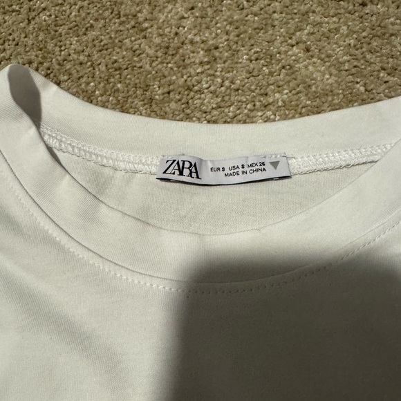 Zara White Womens Tee with Bow Details - Picture 3 of 3